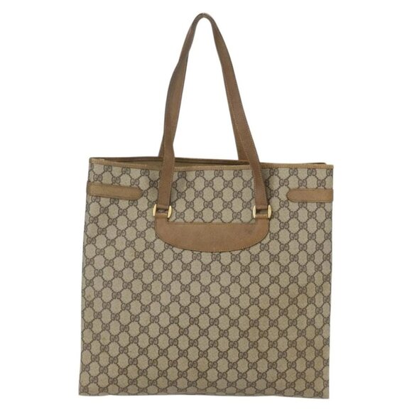GUCCI GG Supreme Tote Bag PVC Beige Gold 39 02 061 Auth 151428 - Picture 3 of 16